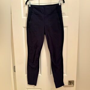 Athleta stretch blue pants with zippered pockets - 8